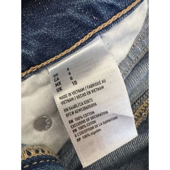 American Eagle NWT Jeans Shorts Tomgirl Shortie Cut Off AE Distressed Denim 6 - Picture 6 of 9